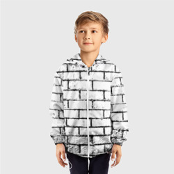 Детская ветровка 3D White brick wall - фото 2