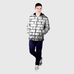 Мужская куртка 3D White brick wall - фото 2