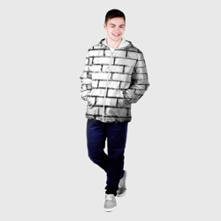 Мужская куртка 3D White brick wall - фото 2