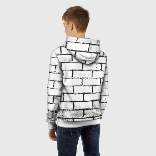 Детская толстовка 3D White brick wall, цвет белый - фото 7