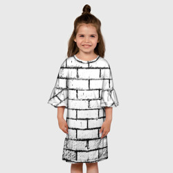 Детское платье 3D White brick wall - фото 2