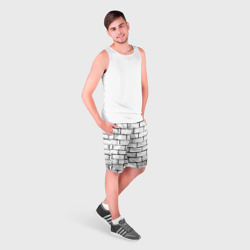 Мужские шорты 3D White brick wall - фото 2