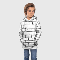 Детская толстовка 3D White brick wall - фото 2