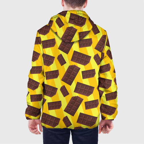 Мужская куртка 3D с принтом Шоколадки, вид сзади #2