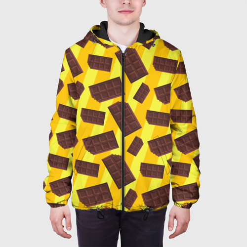 Мужская куртка 3D с принтом Шоколадки, вид сбоку #3