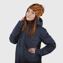 Шапка 3D c помпоном Полоски тигра - tiger - фото 2