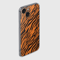 Чехол для iPhone 15 силиконовый с защитой камеры Полоски тигра - tiger - фото 2