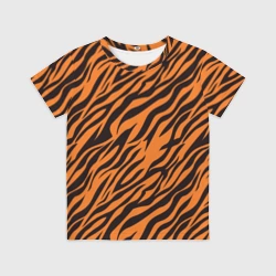 Детская футболка 3D Полоски тигра - tiger
