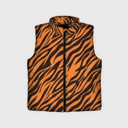 Детский жилет утепленный 3D Полоски тигра - tiger