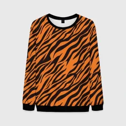 Мужской свитшот 3D Полоски тигра - tiger
