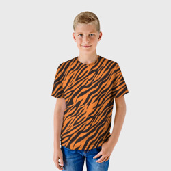 Детская футболка 3D Полоски тигра - tiger - фото 2