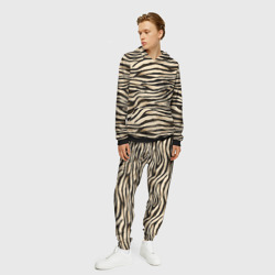 Мужской костюм с толстовкой 3D Шкура зебры и белого тигра - фото 2