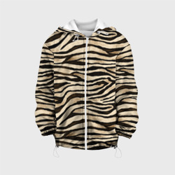 Детская куртка 3D Шкура зебры и белого тигра