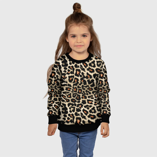 Детский свитшот 3D Шкура ягуара, гепарда, леопарда, цвет 3D печать - фото 7