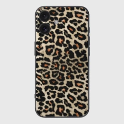 Чехол для iPhone 16 силиконовый с защитой камеры Шкура ягуара, гепарда, леопарда