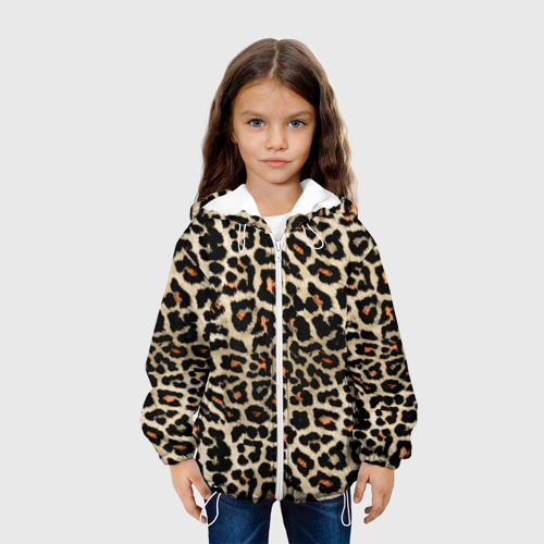 Детская куртка 3D Шкура ягуара, гепарда, леопарда, цвет белый - фото 4