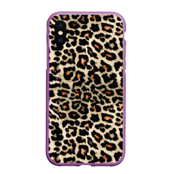 Чехол для iPhone XS Max матовый Шкура ягуара, гепарда, леопарда