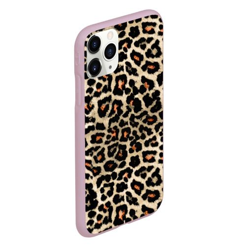 Чехол для iPhone 11 Pro матовый Шкура ягуара, гепарда, леопарда, цвет розовый - фото 3