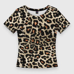 Женская футболка 3D Slim Шкура ягуара, гепарда, леопарда