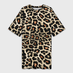 Платье-футболка 3D Шкура ягуара, гепарда, леопарда