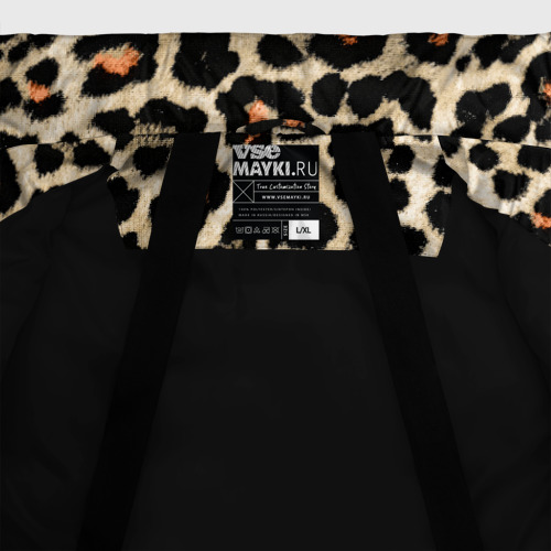 Мужская зимняя куртка 3D Шкура ягуара, гепарда, леопарда, цвет черный - фото 7