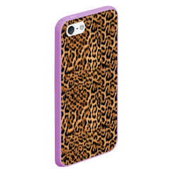 Чехол для iPhone 5/5S матовый Меховая шкура ягуара, гепарда, леопарда - фото 2