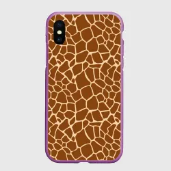 Чехол для iPhone XS Max матовый Пятнистая шкура жирафа