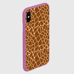 Чехол для iPhone XS Max матовый Пятнистая шкура жирафа - фото 2