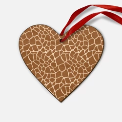 Деревянная игрушка Сердце Пятнистая шкура жирафа