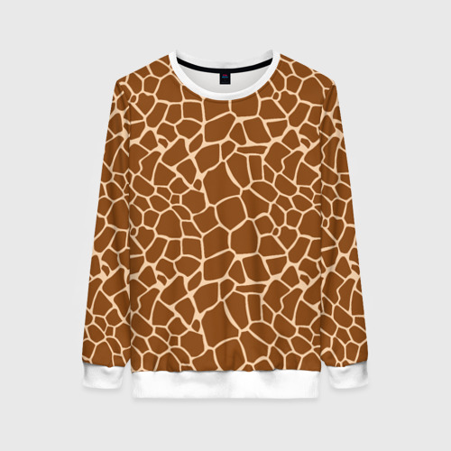 Женский свитшот 3D Пятнистая шкура жирафа, цвет 3D печать