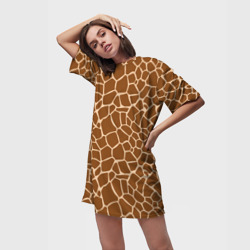 Платье-футболка 3D Пятнистая шкура жирафа - фото 2