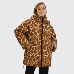 Женская зимняя куртка Oversize Пятнистая шкура жирафа - фото 2