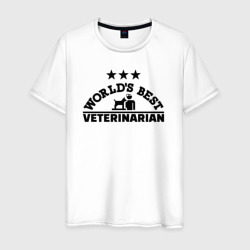 Лучший ветеринар в мире – Мужская футболка хлопок с принтом купить со скидкой в -20%