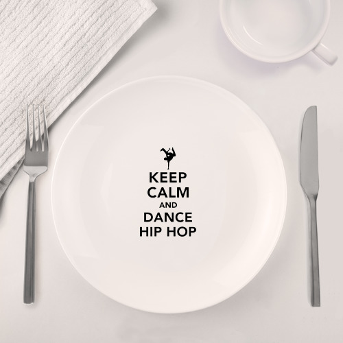Набор: тарелка + кружка Keep calm and dance hip hop - фото 4