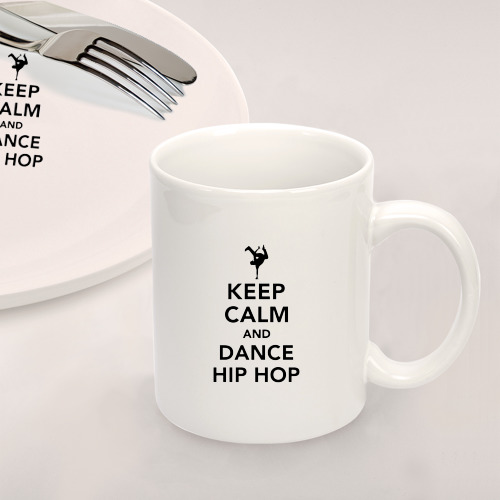 Набор: тарелка + кружка Keep calm and dance hip hop - фото 2