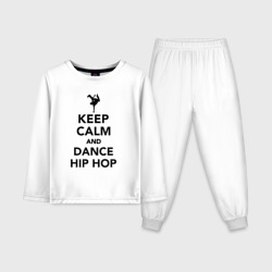 Детская пижама с лонгсливом хлопок Keep calm and dance hip hop