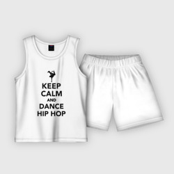 Детская пижама с шортами хлопок Keep calm and dance hip hop