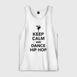 Мужская майка хлопок Keep calm and dance hip hop