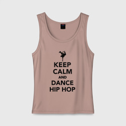 Женская майка хлопок Keep calm and dance hip hop