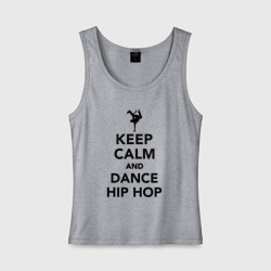 Женская майка хлопок Keep calm and dance hip hop