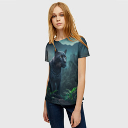 Женская футболка 3D Невероятная пантера - фото 2