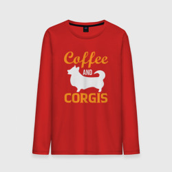 Корги и кофе: corgis and coffee – Лонгслив из хлопка с принтом купить со скидкой в -20%