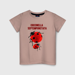 Детская футболка хлопок Coccinella septempunctata Божья коровка