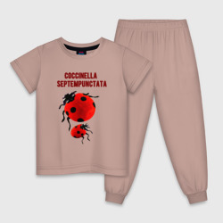 Детская пижама хлопок Coccinella septempunctata Божья коровка