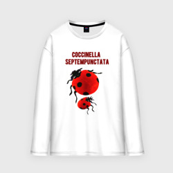 Мужской лонгслив oversize хлопок Coccinella septempunctata Божья коровка