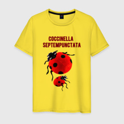 Coccinella septempunctata Божья коровка – Мужская футболка хлопок с принтом купить со скидкой в -20%
