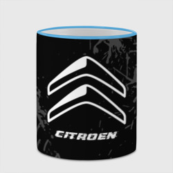 Кружка с полной запечаткой Citroen Speed на темном фоне со следами шин - фото 2