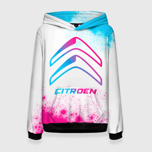 Женская толстовка 3D Citroen neon gradient style, цвет 3D печать