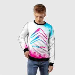 Детский свитшот 3D Citroen neon gradient style - фото 2