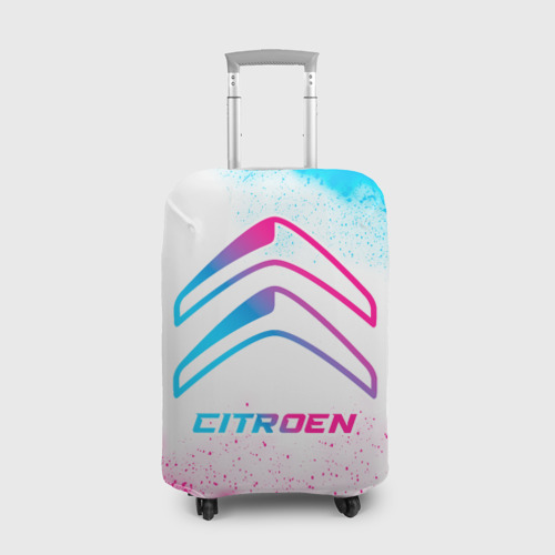 Чехол для чемодана 3D Citroen neon gradient style, цвет 3D печать